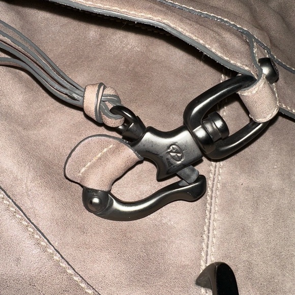 Designer Gray Structured Shoulder Bag with Metal Accents from Bloomingdale’s - Picture 12 of 16